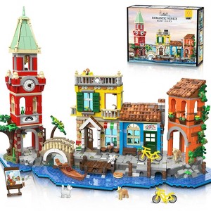 Plaxsoon Venice Main Street Building Set, 2155PCS City Riverside Architecture Model Kit with Flower Shop & Pizzeria Toys for Adults & Teens 10+ - 1 of 4