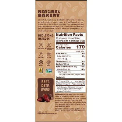 Nature's Bakery Double Chocolate Brownie - 26.6oz/18ct