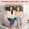 Hooseng 6FT Giant Beanbag Chairs with Memory Foam Filled, Ultra Soft Lazy Sofa for Living Room Bedroom, Grey - 4 of 4