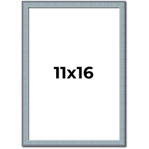 PosterPalooza | Textured Blue Picture Frame - UV Acrylic, Foam Board Backing, Hanging Hardware - 1 of 4