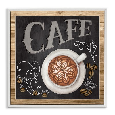 Stupell Industries Chalkboard Style Cafe Sign, 24" x 24"