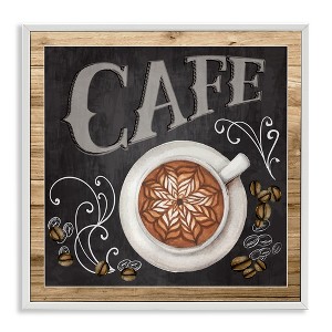 Stupell Industries Chalkboard Style Cafe Sign, 24" x 24" - 1 of 4