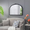 Wall Wood Mirror With Carved Rose Black Frame,Farmhouse Decorative Mirror,Rectangle Hallway Mirror,Antiqued Classic Accent Mirror-The Pop Home - 2 of 4