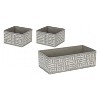 Set of 3 Fabric Foldable Storage Bins, Stylish, Sturdy, Space-Saving and Collapsible Organizers for Home, Office, and Closet - 4 of 4