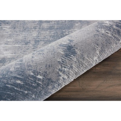 Abstract Urban Loft 2'2" x 7'6" Hand-Knotted Gray Synthetic Rug