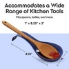 Omniware Simsbury Spoon Rest - Stoneware Kitchen Spoon Holder, Heat-Resistant with Lead-Free Glaze, 8.25” with Arched Handle (Simply Blue) - 4 of 4