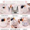 JDICTION 4 Pieces Silicone Large Resin Mold Square Coaster Casting Heart-Shaped Rhombus Shape Coaster Round Shape Epoxy Mold for DIY Resin Making - 3 of 4