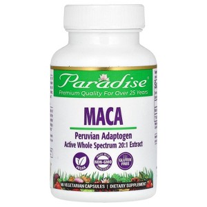 Paradise Herbs Maca, 60 Vegetarian Capsules (250 mg per Capsule) - 1 of 3