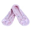 CTM Women's Floral Embroidered Terry Ballerina Slipper House Shoe - 2 of 4
