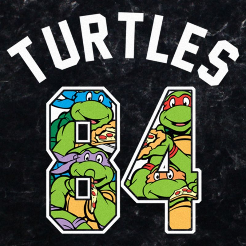 Juniors Womens Teenage Mutant Ninja Turtles 84 Turtles Logo T-Shirt, 2 of 5