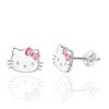 Hello Kitty Womens Sterling Silver Hello Kitty Face or Mismatched Bow Stud Earrings - image 4 of 4