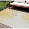 Gold And Ivory Abstract Washable Indoor Outdoor Area Rug - 2 of 4