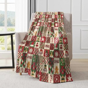 Lomsoe Christmas Decorative Throw Blanket, Flannel Winter Plaid Blankets for Couch Bed Sofa, Holiday Decor, Xmas Festival Gifts. - 1 of 3