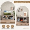 Tangkula 58" TV Stand w/ 18" Electric Fireplace Heater 3-Adjustable Shelves for 65" TV - 4 of 4