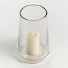 Plum & Post Gabriel Hurricane Small - Tapered Clear Glass Candle Holder - 2 of 4