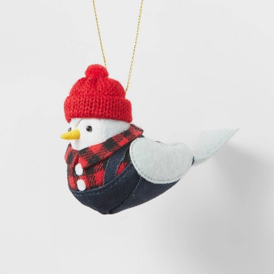 Bird with Red Hat Christmas Tree Ornament - Wondershop™