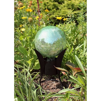 6" Light Green Crackle Glass Gazing Globe