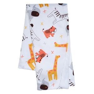 Bedtime Originals Lollipop Jungle Soft Fleece Safari-Themed Baby Blanket - 1 of 4