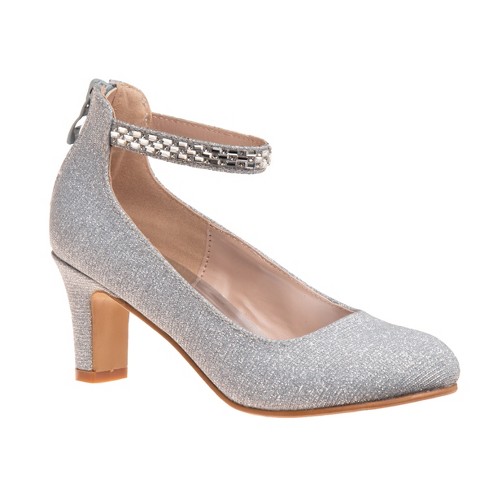 Badgley Mischka Teen Dress Heels - Silver, 3 : Target