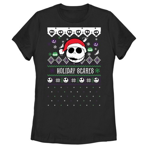 Women's The Nightmare Before Christmas Holiday Scares Jack Face T-Shirt - image 1 of 4