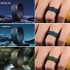 Men's 10mm Silicone Wedding Bands - 2.5mm Thick Breathable Multipack (1/4/7-Pack) - 4 of 4
