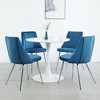 NicBex Set of 4 Dining Chair Upholstered Velvet Dining Room Furniture Side Chair with Metal Legs - 4 of 4