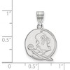 Black Bow Jewelry 14k White Gold Florida State Seminoles NCAA Medium Pendant - 2 of 3