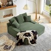 CAVINAS Modern Double Sleeper Sofa, Corduroy Upholstered Cloud Couch with Square Armrests, for Bedroom, Living Room - 3 of 4
