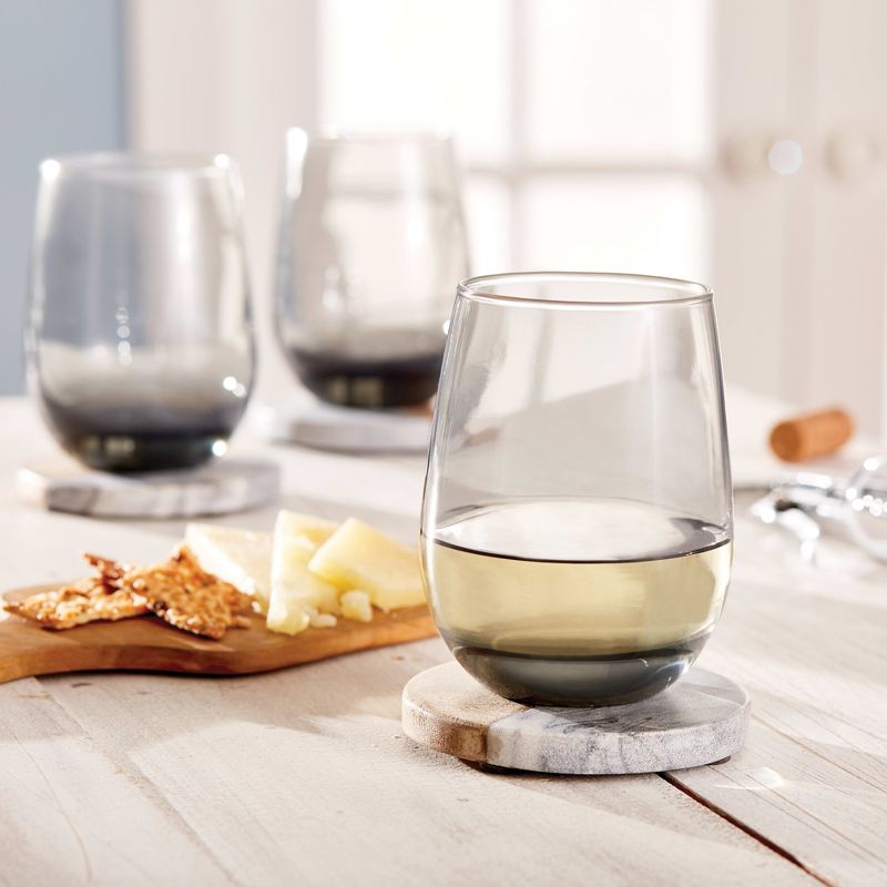 Libbey Classic Smoke All-Purpose Stemless Wine Glasses, 15.25-ounce, Set of 6, 2 of 5