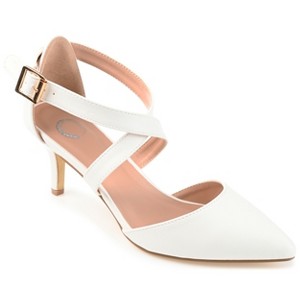 Journee Collection Womens Riva Pointed Toe Mid Heel Pumps - 1 of 4