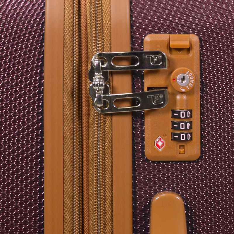 Dejuno Legion 3-PC Hardside Spinner TSA Combination Lock Luggage Set, 4 of 8