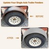 2 Pack Single Axle Trailer Fenders with Fender Backs,Fits for 14to16”Wheels -32”x9”x15”Trailer Fenders Replacement for Car Hauler,Landscape Trailers - 4 of 4