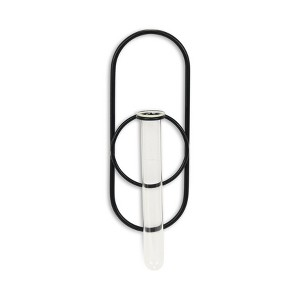 Cheung's Sephra Metal Loop Glass Wall Planter - Black - 1 of 4