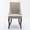 CAVINAS High Back Dining Chairs with Rayon Cloth Flocking Upholstery & Solid Wood Legs, Set of 2, Upholstered Side Chairs - 4 of 4