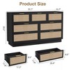 7 Drawer Dresser for Bedroom 55 Inch Large Rattan Dresser with Storage, Boho Chest of Drawers for Bedroom Living Room - 3 of 4