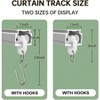 Ceiling Wall Mounted Heavy Duty Curtain Track White Room Divider for Living Room Bedroom Shower 3 ft to 9 ft Durable - 2 of 4