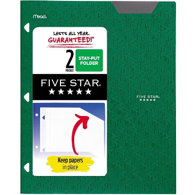 Five Star 2 Pocket Plastic Folder