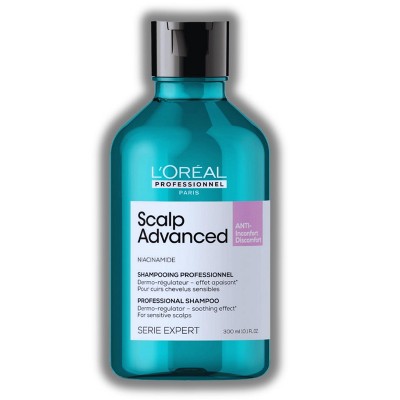 L'Oreal Serie Expert Scalp Advanced Anti Discomfort Shampoo (10.1 oz) Loreal Dermo-Regulator Soothing Effect for Sensitive Hair Scalps