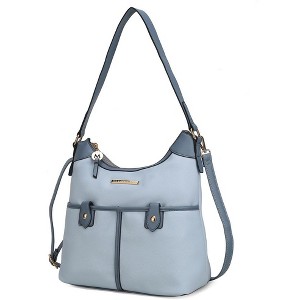 MKF Collection Harper Vegan Color Block Leather Women’s Shoulder Hobo Bag by Mia K - 1 of 4