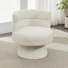 Boucle Upholstered Swivel Barrel Chair with Plush Seat and 360¡ã Rotation for Living Room - 2 of 4