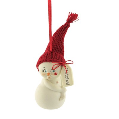 Holiday Ornament 3.5" Gotcha Snowpinion Red Knit Hat  -  Tree Ornaments