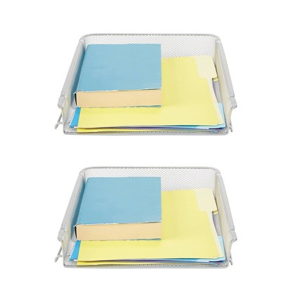 Mind Reader 2pc Stackable Letter Trays Front Load