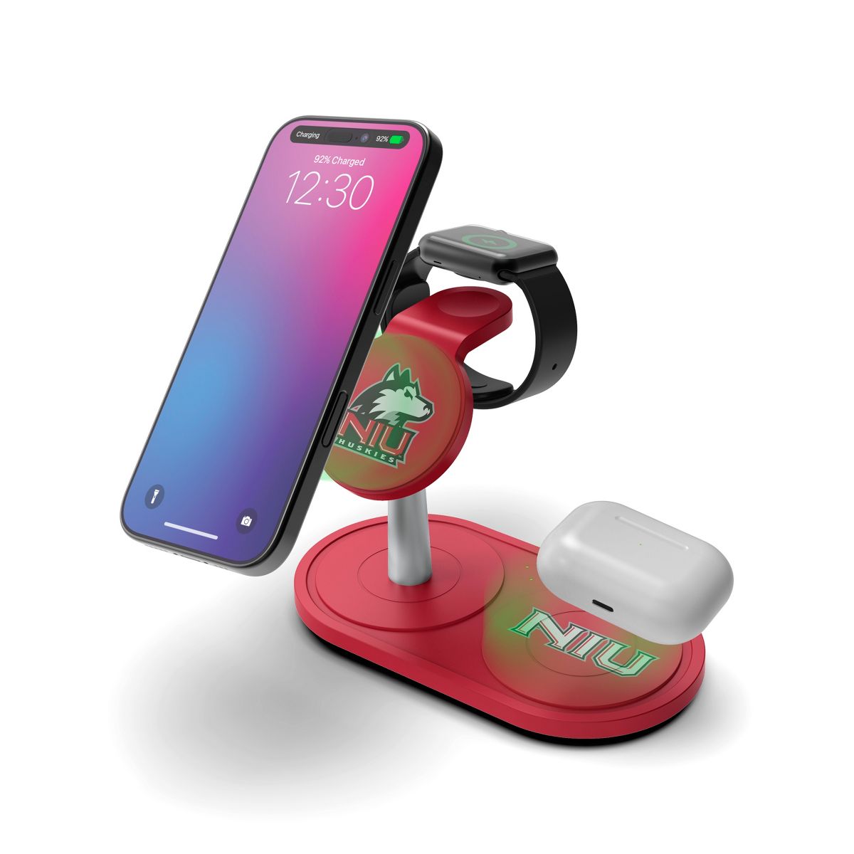 SOAR NCAA 3-in-1 Wireless Charging Station- Northern Illinois University - thumbnail 2