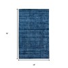 Dark Blue Striped Hand Woven Area Rug - 3 of 4