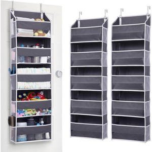 Over-Door Organizer with Clear Windows, 44 lb Capacity - 5 Large Pockets & 10 Mesh Side Pockets for Toys, Shoes, Diapers - 1 of 4