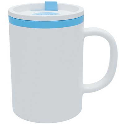 Copco Desk Mug 16 oz - Durable BPA-Free, Double-Wall Insulation for Hot & Cold Drinks, Spill-Resistant Reusable Mug (Teal)