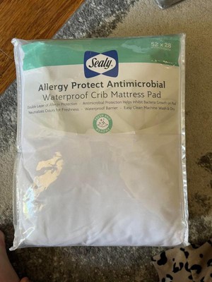 Sealy Allergy Protect Antimicrobial Waterproof Crib Mattress Pad