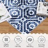 Modern Washable Geometric Area Rug, Non-Slip Stain Resistant Accent Mat, Soft Floor Carpet for Bedroom Entryway Laundry Room Living Room - 4 of 4
