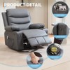 Recliner Chair Nursery, Manual Reclining Rocking Chair, 360 Swivel Glider with Cup Holder, Massage and Heat Recliner, Indoor Single Sofa Chairs - 4 of 4