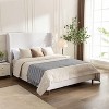 Christopher Knight Home Eveleth 54" Headboard Upholstered Wingback Bed with Solid Wood Legs - 2 of 4